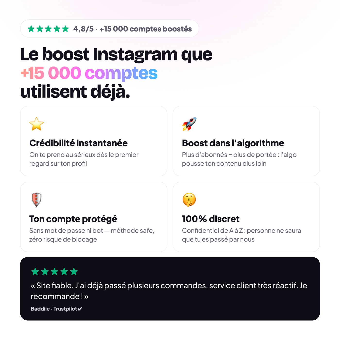 Abonnés Instagram.
