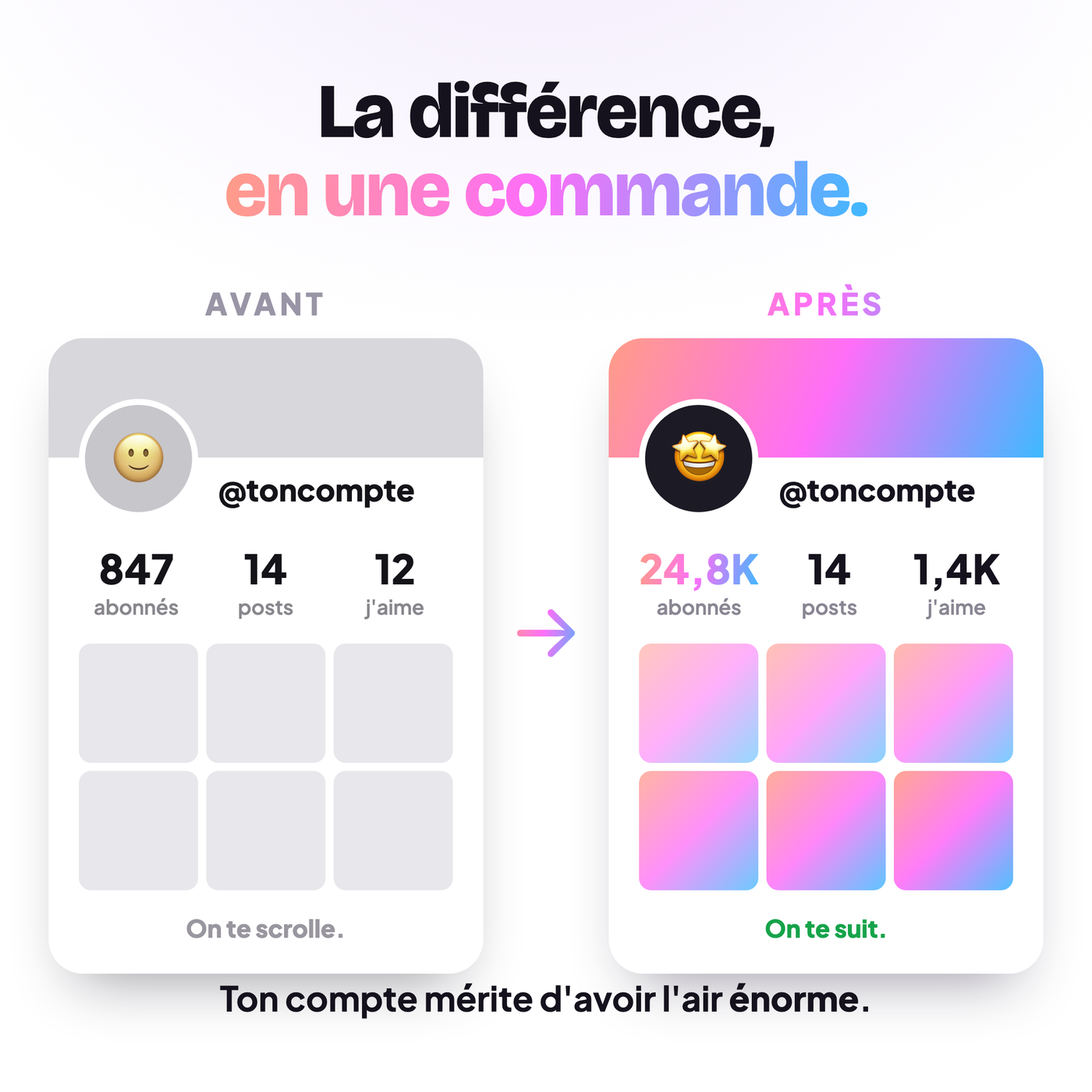Abonnés Instagram.